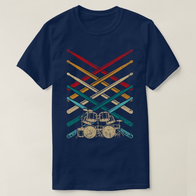 Drum Set Drumsticks Schlagzeug Drums T-Shirt (Design vorne)
