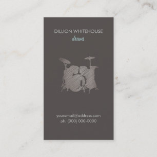 Drum Set Groon Business Card Visitenkarte