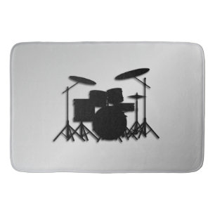 Drum Set Music Design Badematte