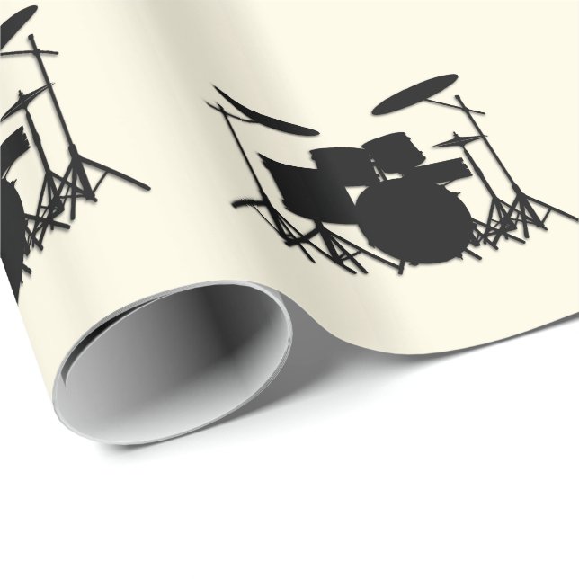 Drum Set Music Design Geschenkpapier (Rolleneckpunkt)