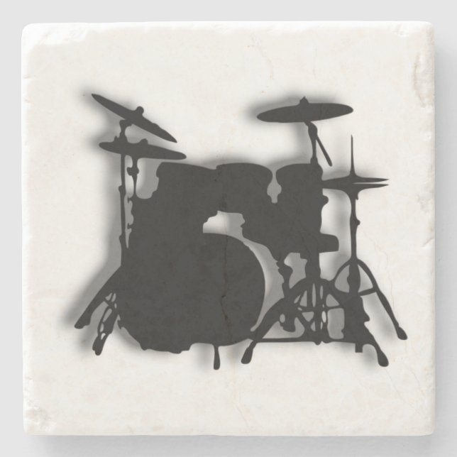 Drum Set Music Design Steinuntersetzer (Vorderseite)