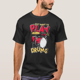 Drum Set Schlagzeug Music Drummer Musician Drums T-Shirt