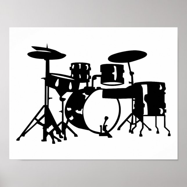 Drum Set Schlagzeug Poster (Vorne)