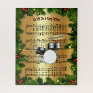 Drum Set ~ "We want you a Frohe Christmas" ~ Puzzle
