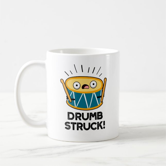Drumb Struck Funny Drummer Drum Pub Kaffeetasse (Links)