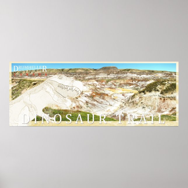 Drumheller Badlands Dinosaur Trail Foto Poster (Vorne)