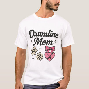: Drumline Mama Herz und Blume T-Shirt