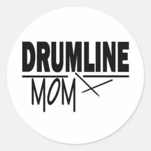 Drumline-Mama Runder Aufkleber