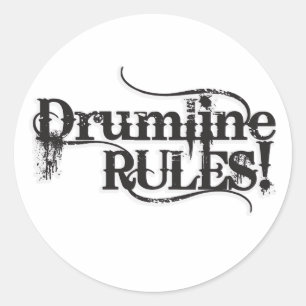 Drumline RULES Runder Aufkleber