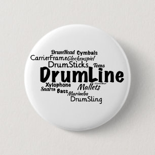 Drumline Word Cloud Black Text Button