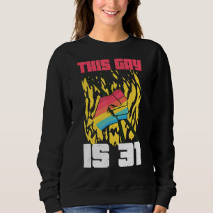 Drummer Alter 31 Jahre alter LGBT Rainbow Birth Ga Sweatshirt