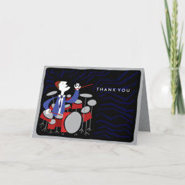 DRUMMER Bar Bat Mitzvah Dankeskarte