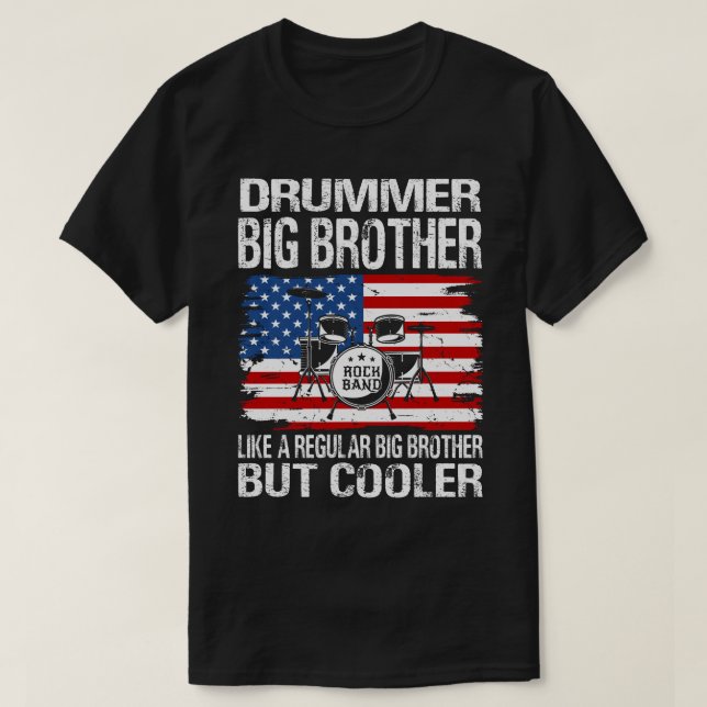 Drummer BIG BRUDER wie ein normaler BIG BRUDER T-Shirt (Design vorne)
