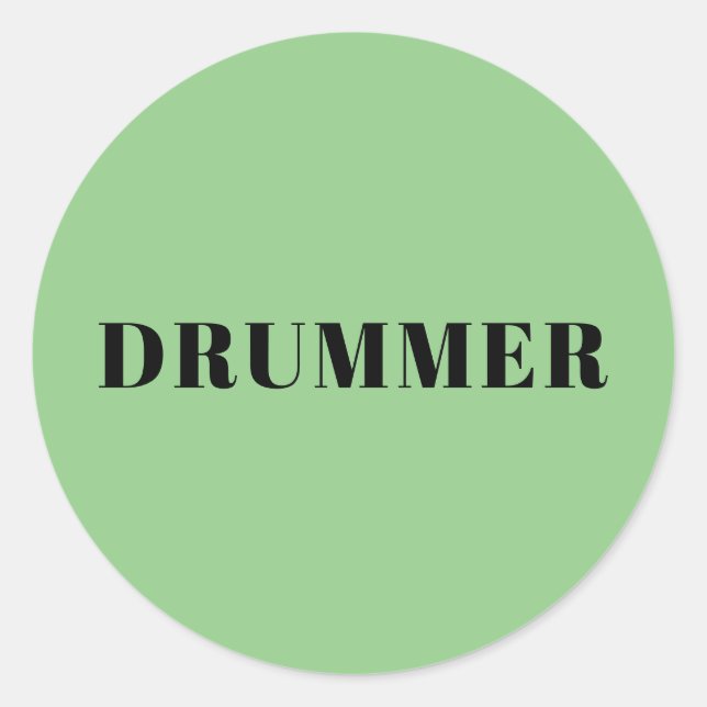 Drummer-Blatt grüne Aufkleber (Vorderseite)