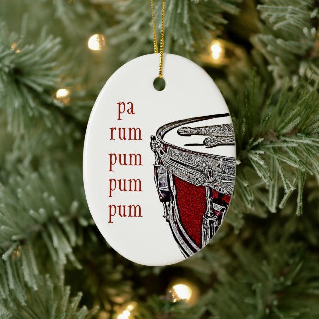 Drummer Boy Christmas Snare Drum Musician Holiday Keramik Ornament (Baum)