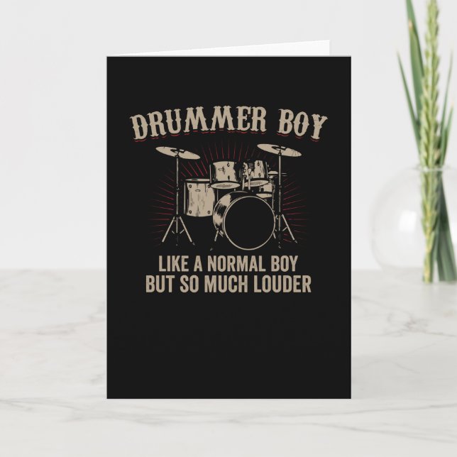 Drummer Boy | Drums Drummer Gift Karte (Vorderseite)