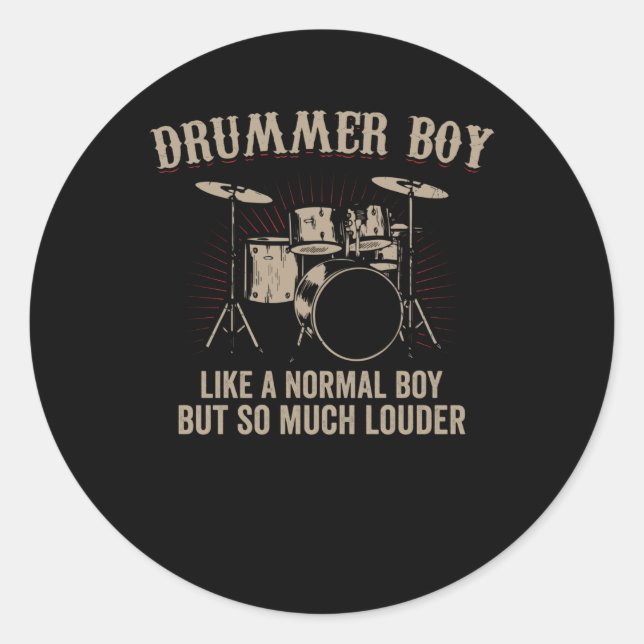 Drummer Boy | Drums Drummer Gift Runder Aufkleber (Vorderseite)