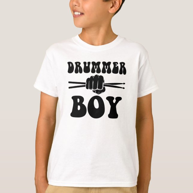 Drummer Boy Funny Drums T-Shirt (Vorderseite)