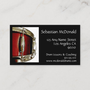 Drummer Business Card Schlagzeug Visitenkarte