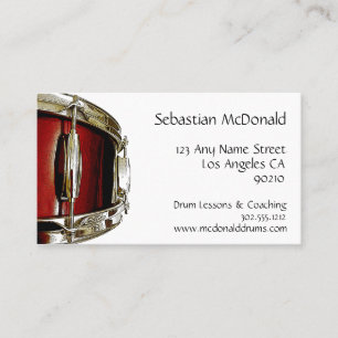 Drummer Business Card Schlagzeug Visitenkarte