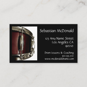 Drummer Business Card Schlagzeug Visitenkarte