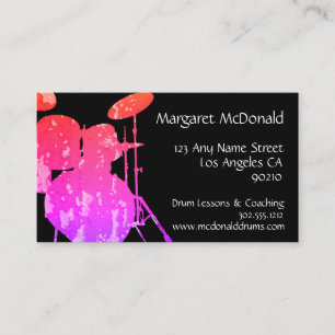 Drummer Business Card Schlagzeug Visitenkarte