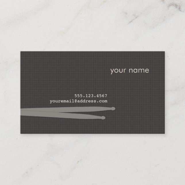 Drummer Business Card Visitenkarte (Vorderseite)