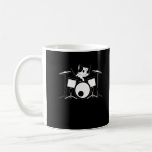 Drummer Cat Drumset Pet Drum Musiker Tier Kaffeetasse