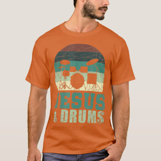 Drummer Christlich Religious Drums Player Gift Jes T-Shirt