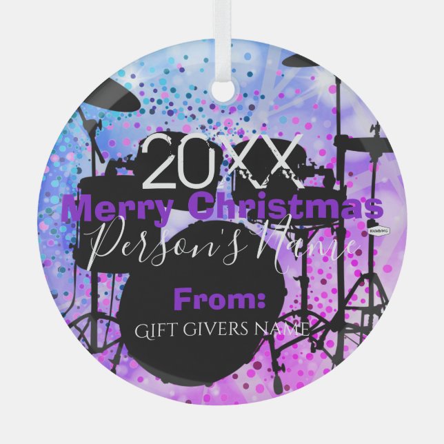 Drummer Christmas Ornament HAMbWG (Vorderseite)