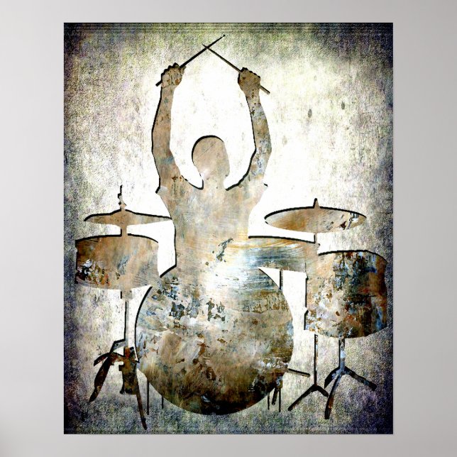 Drummer, Copyright Karen J Williams Poster (Vorne)