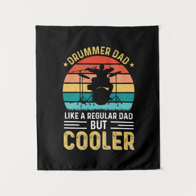 Drummer Dad Wandteppich (Vorderseite)
