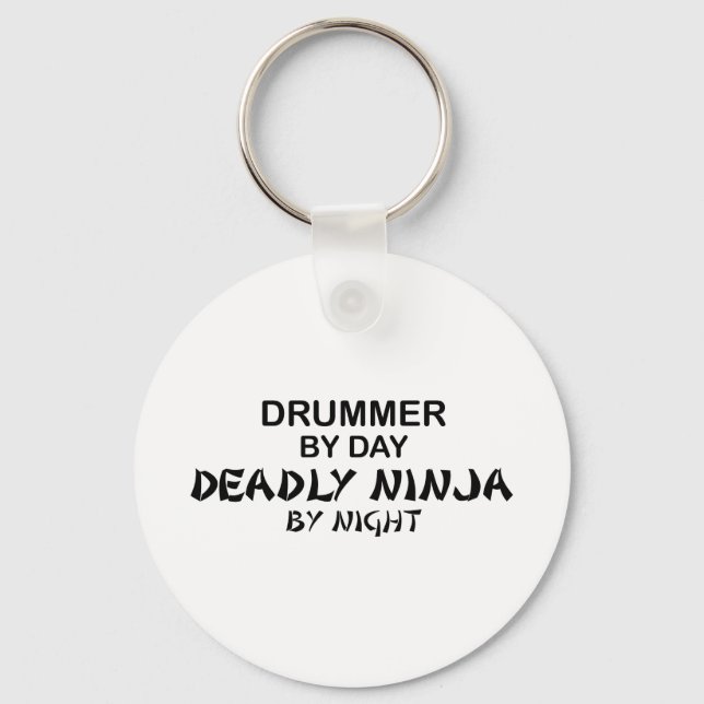 Drummer Deadly Ninja by Night Schlüsselanhänger (Vorderseite)