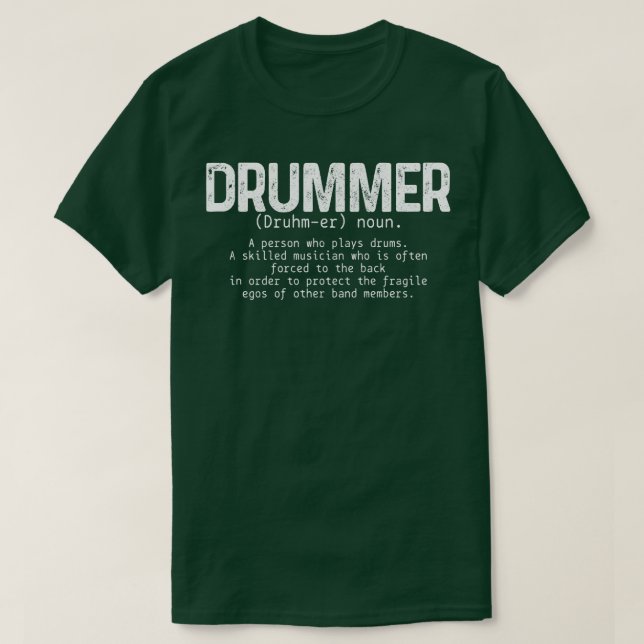 Drummer Definition Trommeln Funny Drummer Pu T-Shirt (Design vorne)