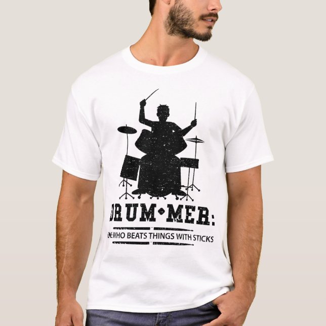 Drummer Definition - Trommeln T-Shirt (Vorderseite)