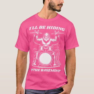 Drummer, den ich in der Kellertrommel Bo verbergen T-Shirt