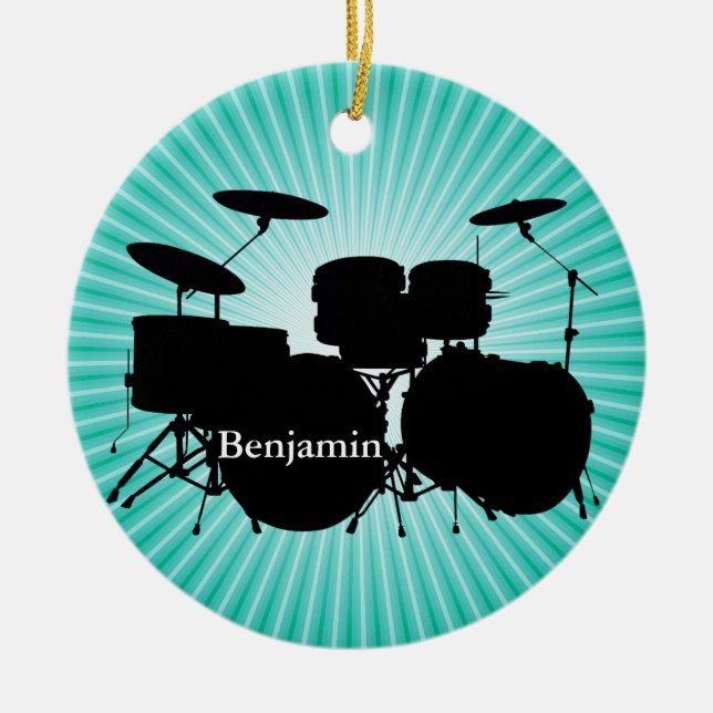 Drummer Drum Set Design Ornament (Vorne)