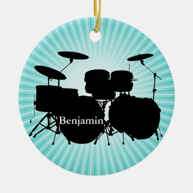 Drummer Drum Set Design Ornament (Vorne)