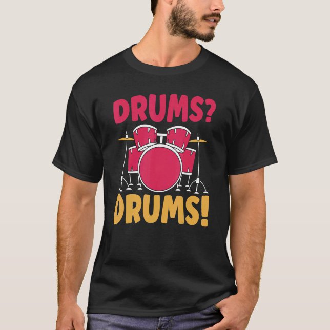 Drummer Drum Set Schlagzeug Music Rock Musiker Dr. T-Shirt (Vorderseite)