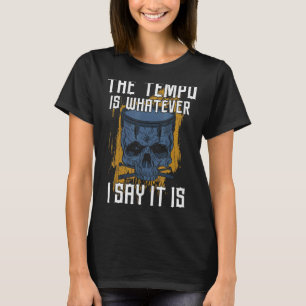 Drummer Drum Set Vintag Tempo ist, was ich auch im T-Shirt