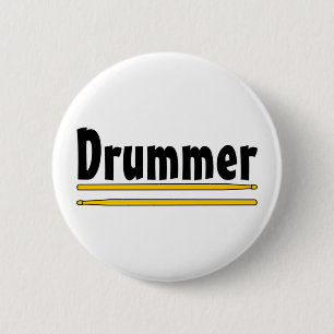 Drummer Drum Sticks Button