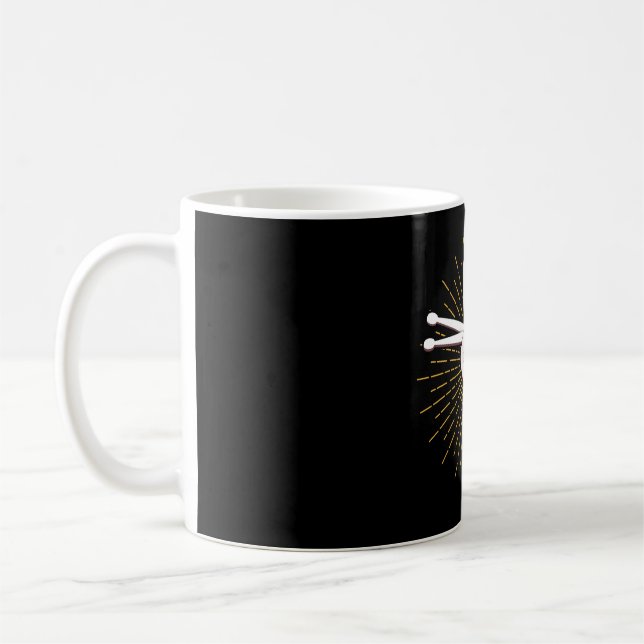 Drummer Drum Sticks Hand Rock Kaffeetasse (Links)