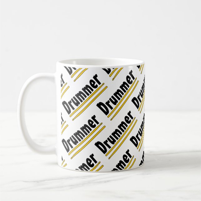 Drummer Drum Sticks Kaffeetasse (Links)