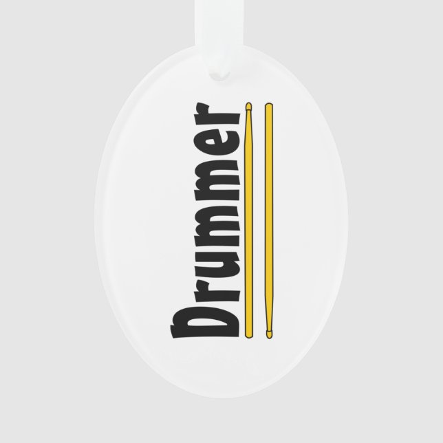Drummer Drum Sticks Ornament (Vorderseite)