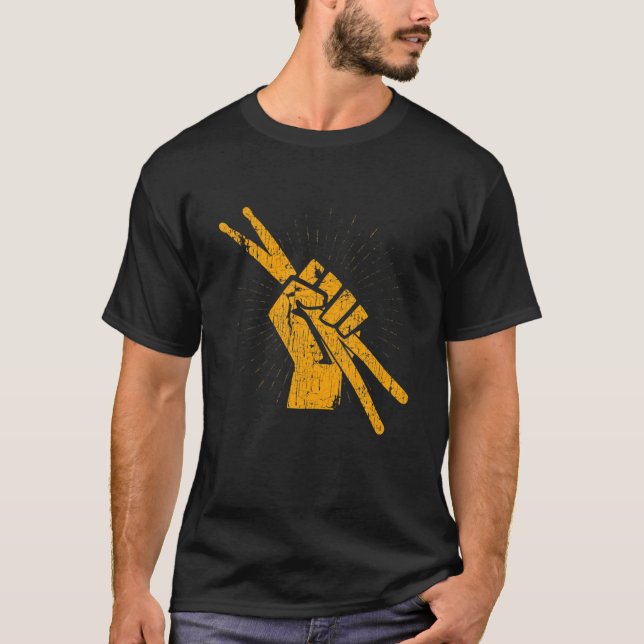 Drummer Drum Sticks T Percussion Lover Rock Gifts T-Shirt (Vorderseite)