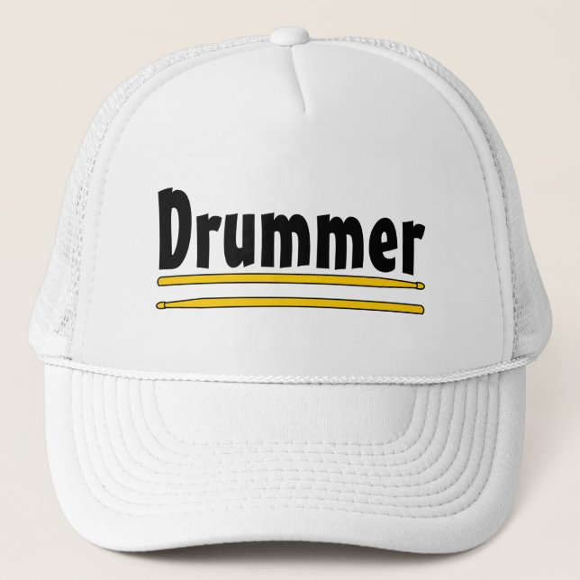 Drummer Drum Sticks Truckerkappe (Vorderseite)