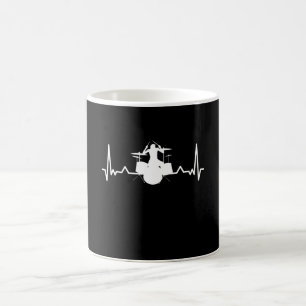 Drummer Drummer Herzschlag Gezwitscher Geschenk Kaffeetasse