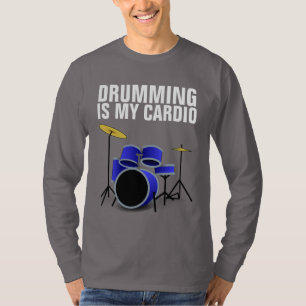 DRUMMER DRUMMING IST MEIN CARDIO-T - SHIRT