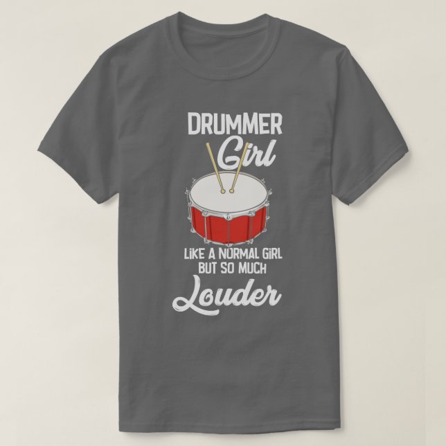 Drummer Drumming Schlagzeug T-Shirt (Design vorne)