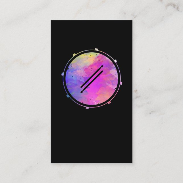 Drummer Drumsticks Drum Rock Band Musiker Visitenkarte (Vorderseite)